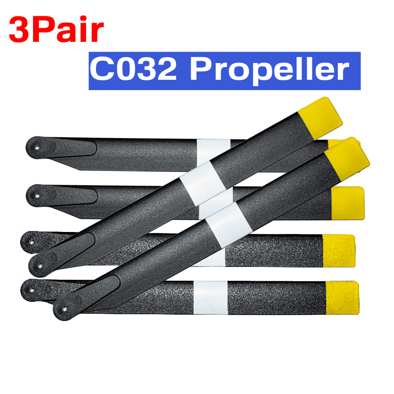 Rc Helicopter Parts - 3 Piezas de Hélices Originales para