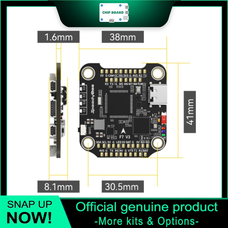 Controlador de vuelo SpeedyBee - Betaflight Fc F7 reseña y precio